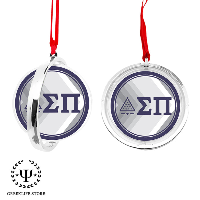 Sigma Pi Christmas Reversible Flat Round Ornament