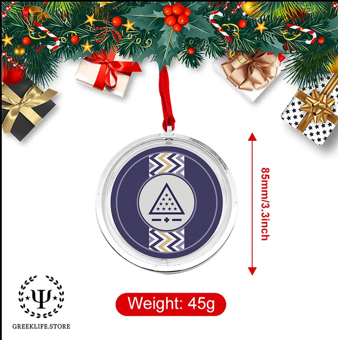 Sigma Pi Christmas Reversible Flat Round Ornament