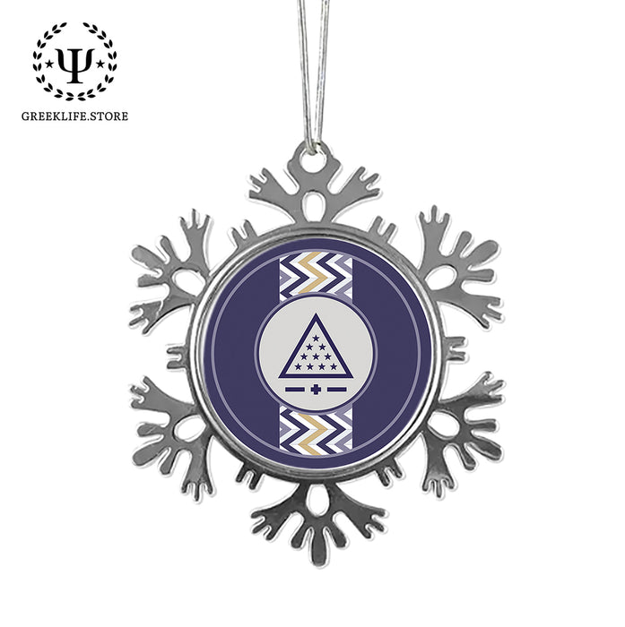 Sigma Pi Christmas Ornament - Snowflake Metal