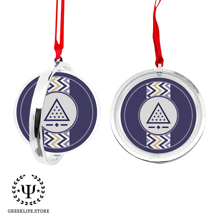 Sigma Pi Christmas Reversible Flat Round Ornament