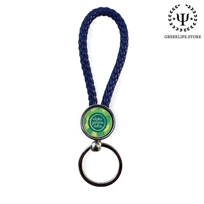 Alpha Gamma Delta Key chain round