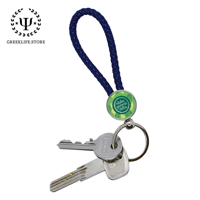 Alpha Gamma Delta Key chain round