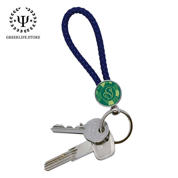 Alpha Gamma Delta Key chain round