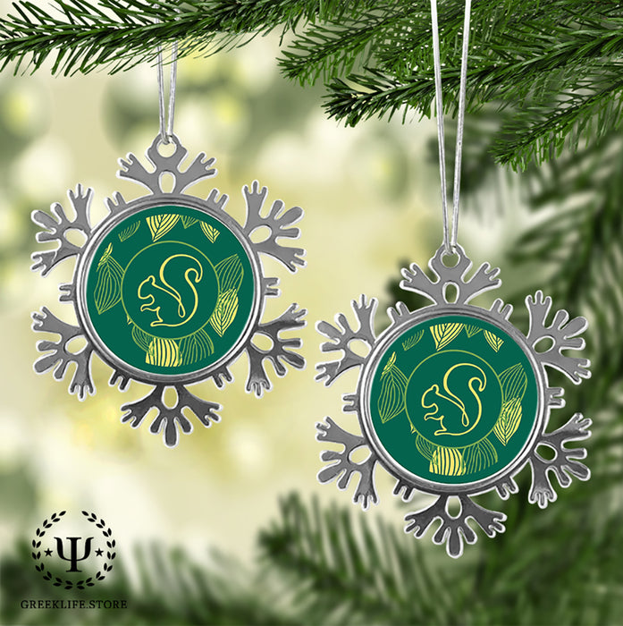 Alpha Gamma Delta Christmas Ornament - Snowflake Metal