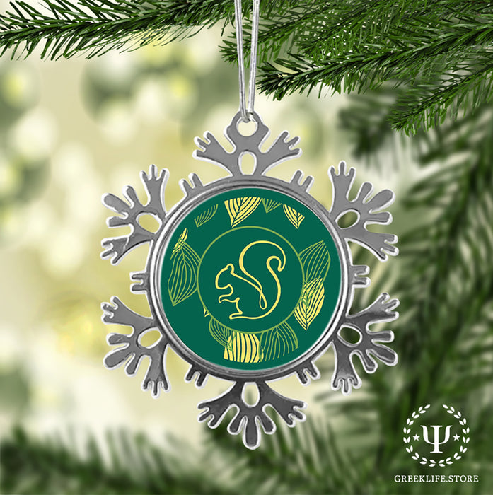 Alpha Gamma Delta Christmas Ornament - Snowflake Metal