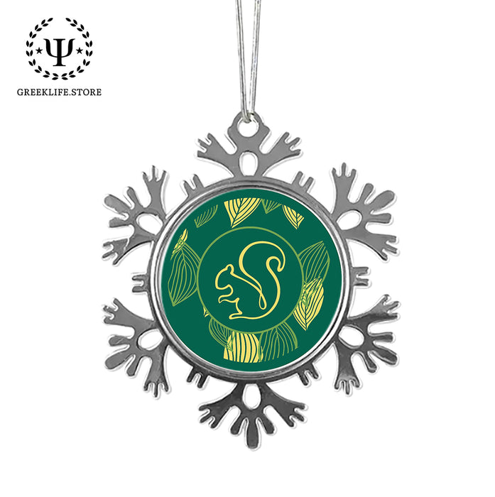 Alpha Gamma Delta Christmas Ornament - Snowflake Metal