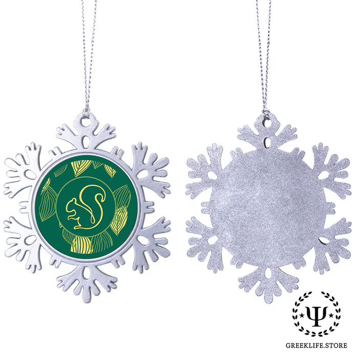 Alpha Gamma Delta Christmas Ornament - Snowflake Metal
