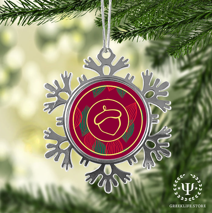 Alpha Gamma Delta Christmas Ornament - Snowflake Metal