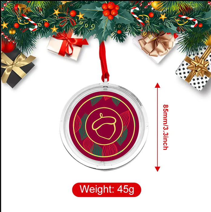 Alpha Gamma Delta Christmas Reversible Flat Round Ornament