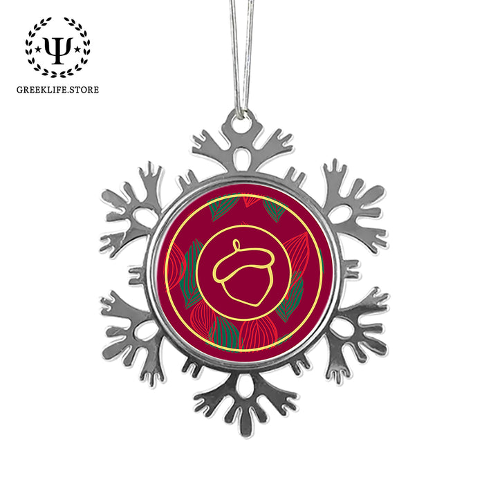 Alpha Gamma Delta Christmas Ornament - Snowflake Metal