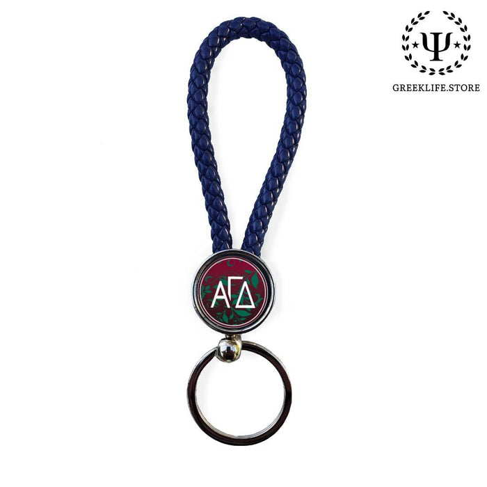 Alpha Gamma Delta Key chain round