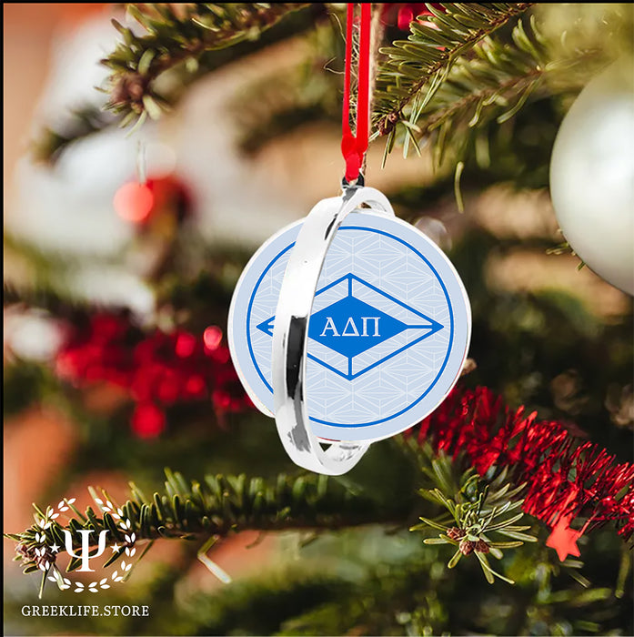 Alpha Delta Pi Christmas Reversible Flat Round Ornament