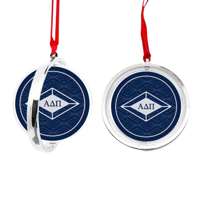Alpha Delta Pi Christmas Reversible Flat Round Ornament