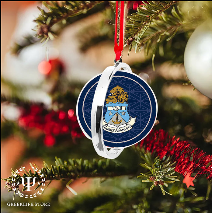 Alpha Delta Pi Christmas Reversible Flat Round Ornament