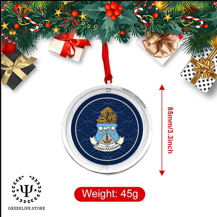 Alpha Delta Pi Christmas Reversible Flat Round Ornament