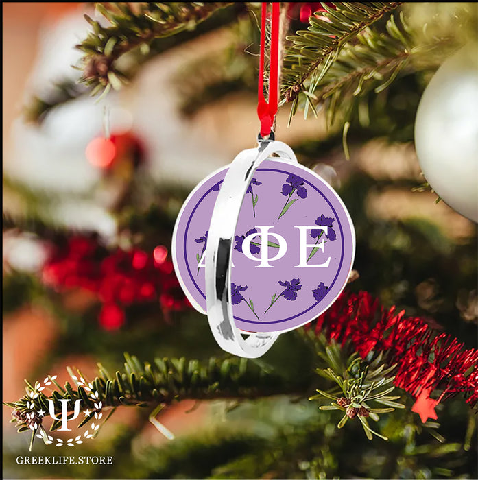 Delta Phi Epsilon Christmas Reversible Flat Round Ornament