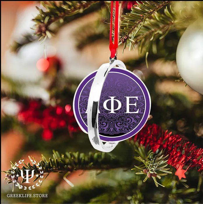 Delta Phi Epsilon Christmas Reversible Flat Round Ornament