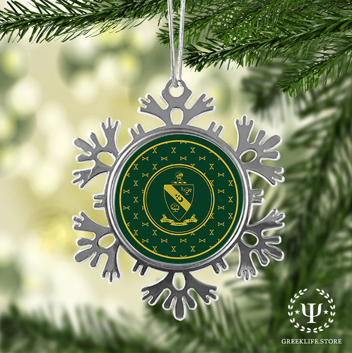 Alpha Gamma Rho Christmas Ornament - Snowflake Metal