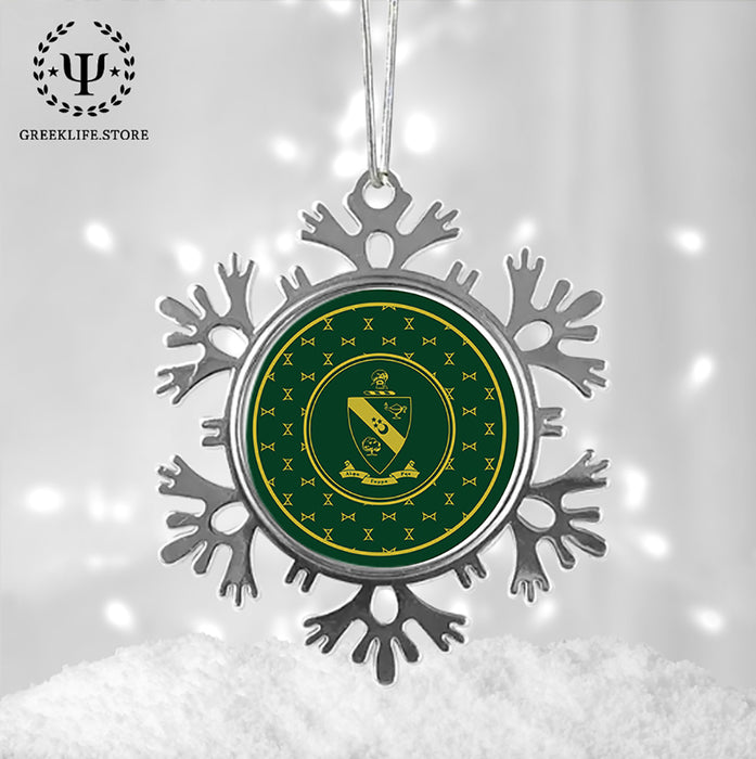 Alpha Gamma Rho Christmas Ornament - Snowflake Metal