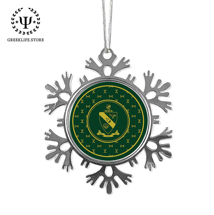 Alpha Gamma Rho Christmas Ornament - Snowflake Metal
