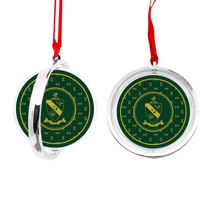 Alpha Gamma Rho Christmas Reversible Flat Round Ornament