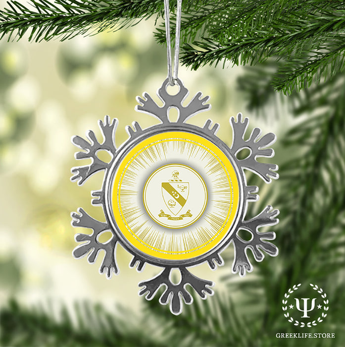 Alpha Gamma Rho Christmas Ornament - Snowflake Metal