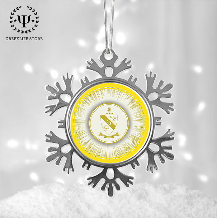 Alpha Gamma Rho Christmas Ornament - Snowflake Metal