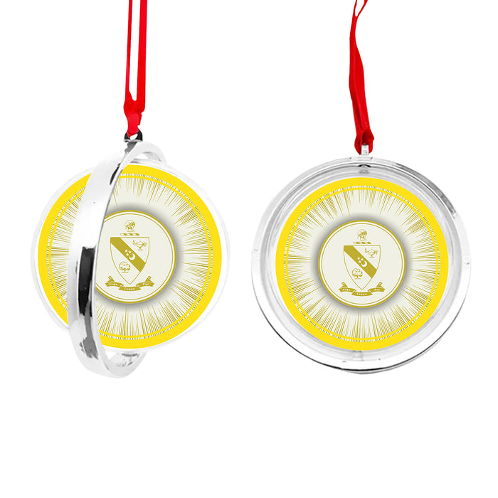 Alpha Gamma Rho Christmas Reversible Flat Round Ornament