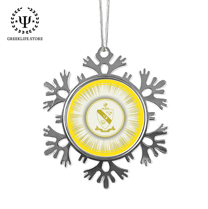 Alpha Gamma Rho Christmas Ornament - Snowflake Metal