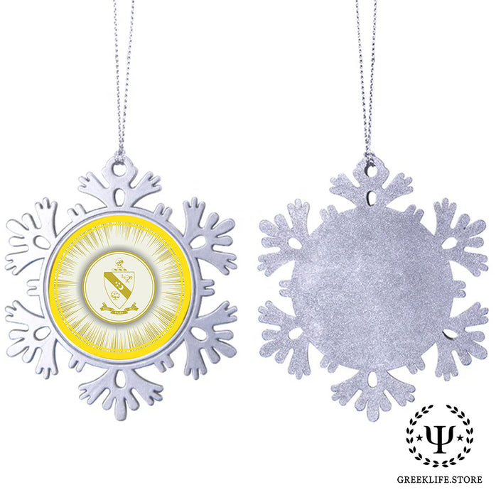 Alpha Gamma Rho Christmas Ornament - Snowflake Metal