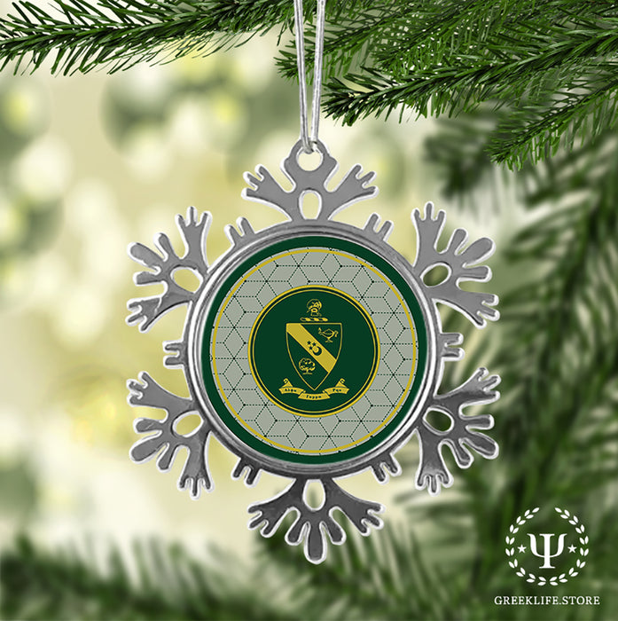 Alpha Gamma Rho Christmas Ornament - Snowflake Metal