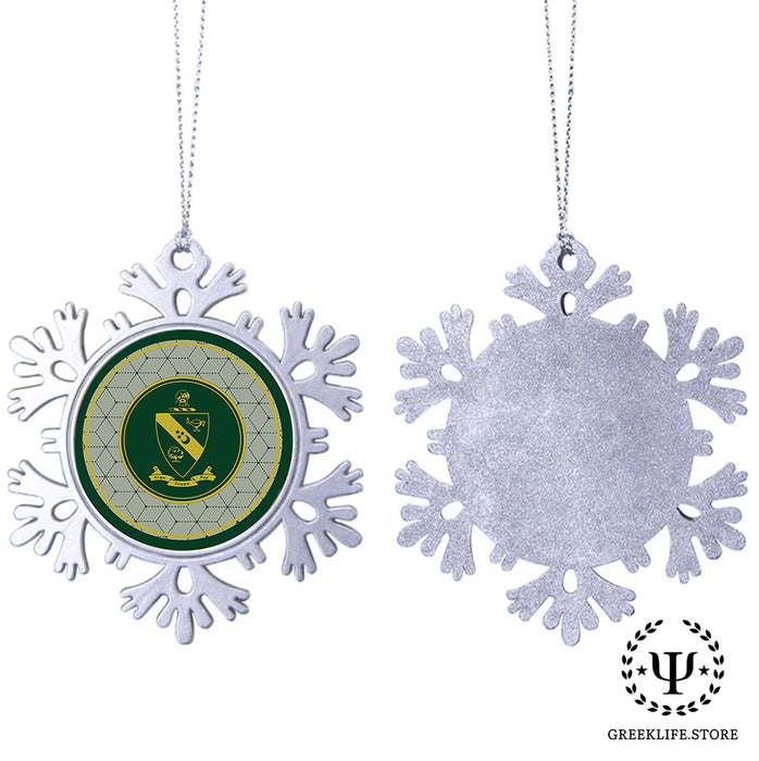 Alpha Gamma Rho Christmas Ornament - Snowflake Metal