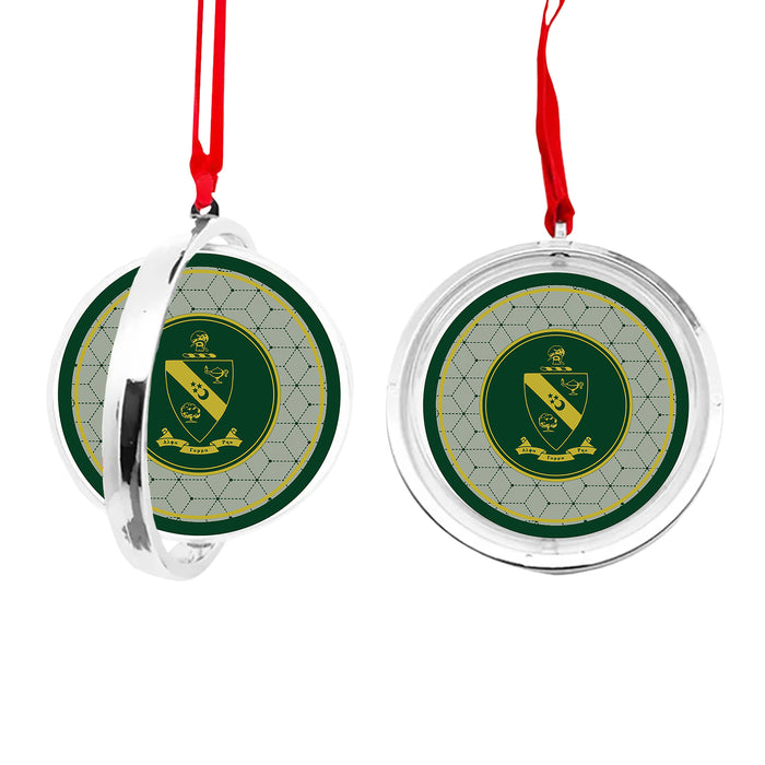 Alpha Gamma Rho Christmas Reversible Flat Round Ornament
