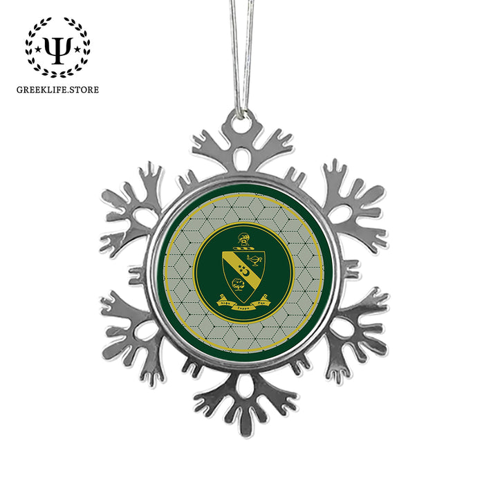 Alpha Gamma Rho Christmas Ornament - Snowflake Metal