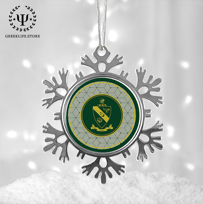 Alpha Gamma Rho Christmas Ornament - Snowflake Metal