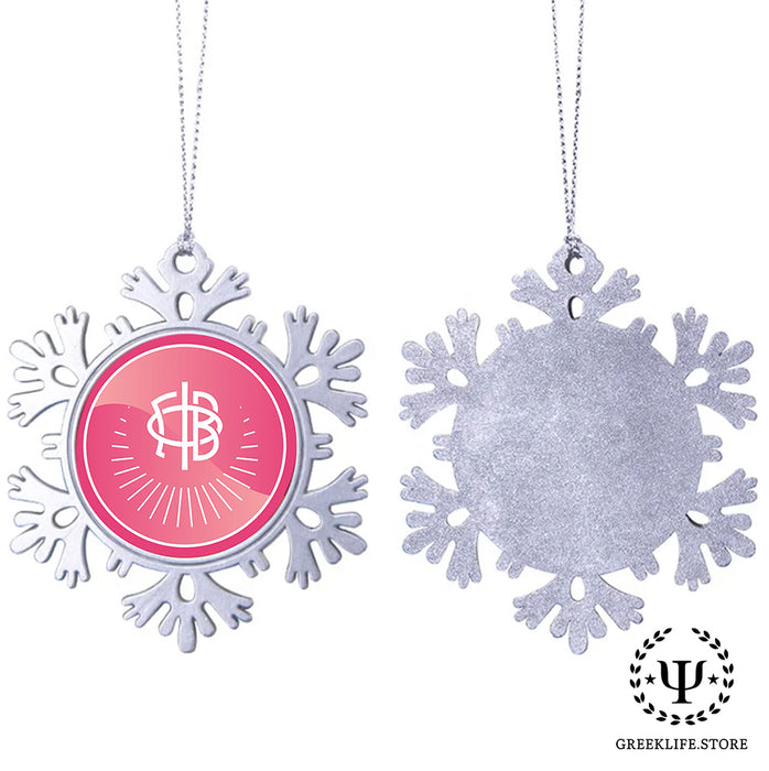 Gamma Phi Beta Christmas Ornament - Snowflake Metal