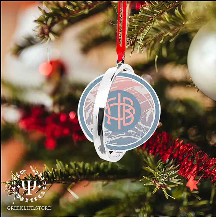 Gamma Phi Beta Christmas Reversible Flat Round Ornament