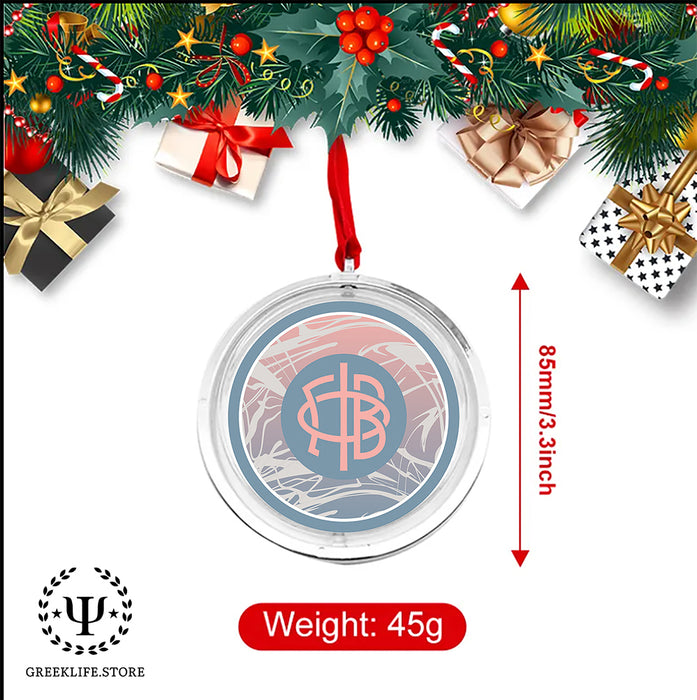 Gamma Phi Beta Christmas Reversible Flat Round Ornament