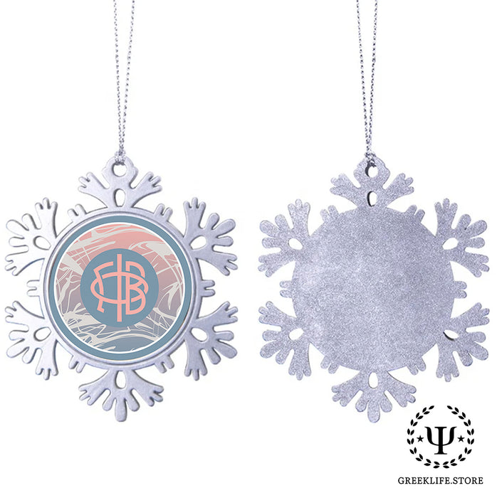 Gamma Phi Beta Christmas Ornament - Snowflake Metal