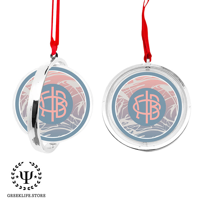 Gamma Phi Beta Christmas Reversible Flat Round Ornament