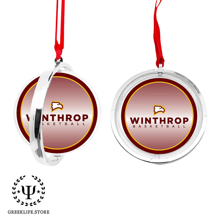 Winthrop University Christmas Reversible Flat Round Ornament
