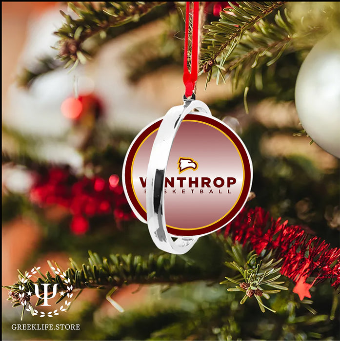 Winthrop University Christmas Reversible Flat Round Ornament