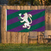 Lambda Chi Alpha Flags and Banners — on a backyard fence