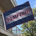 Samford University Flags and Banners — hanging on an apartment balcony