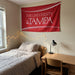 University of Tampa Flags and Banners — hanging on a dorm room wall