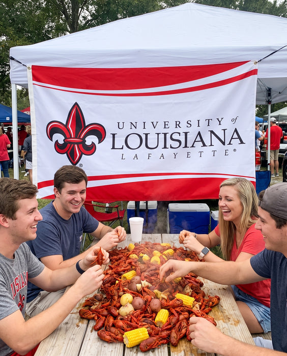 University of Louisiana at Lafayette Flags and Banners — lifestyle scene