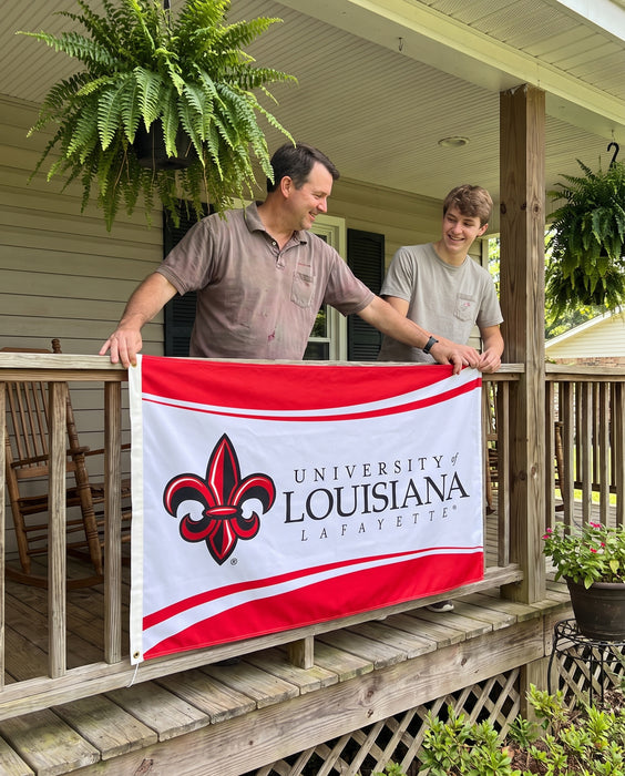 University of Louisiana at Lafayette Flags and Banners — lifestyle scene