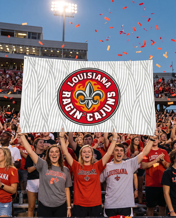 University of Louisiana at Lafayette Flags and Banners — lifestyle scene