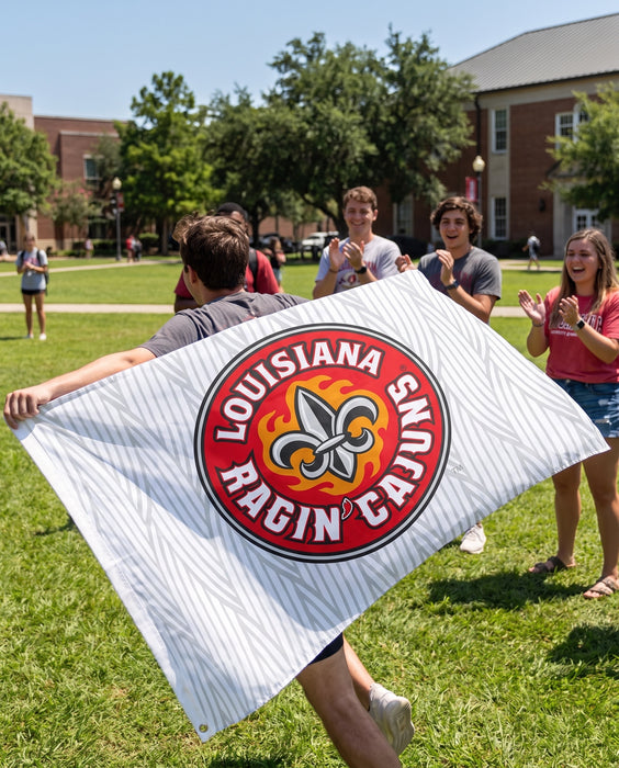 University of Louisiana at Lafayette Flags and Banners — lifestyle scene