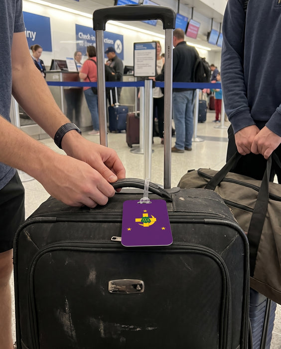 Lambda Chi Alpha Luggage Bag Tag (Rectangular) — lifestyle scene